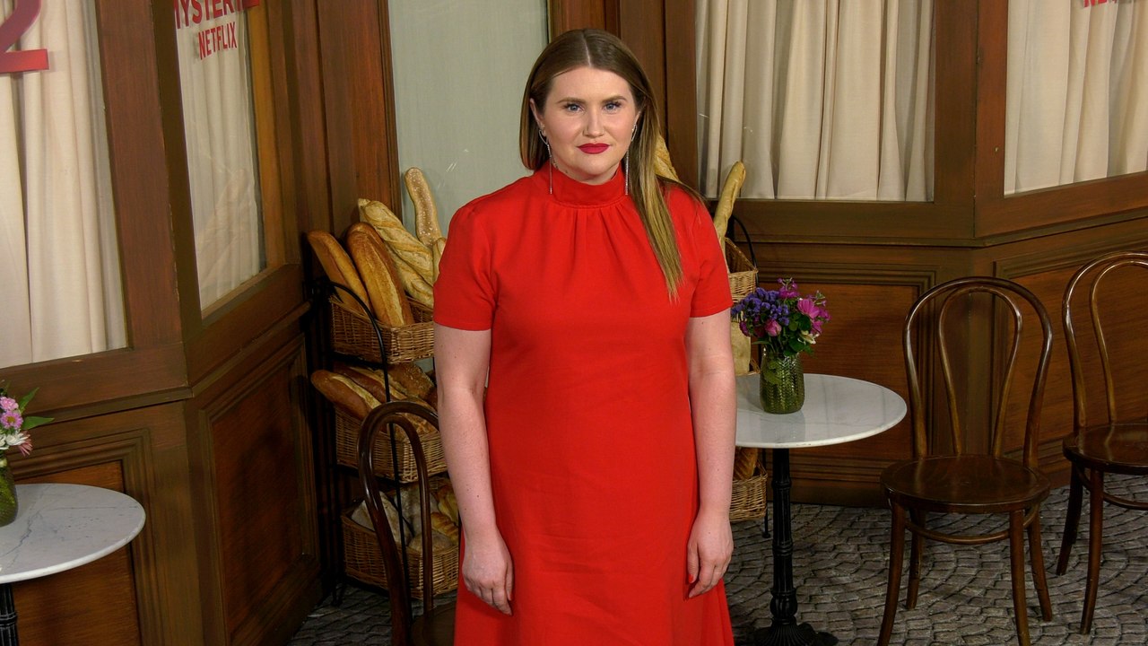 Jillian Bell "Murder Mystery 2" Los Angeles Premiere Red Carpet Arrivals