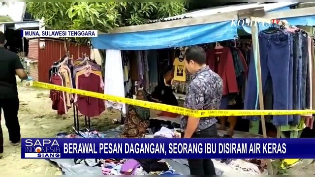 Sadis! Ibu Rumah Tangga Disiram Air Keras saat Antar Barang Dagangan