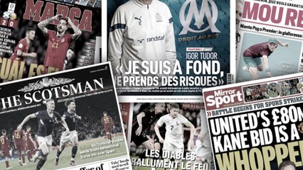 L’Espagne prend cher après sa terrible défaite contre l’Ecosse, Manchester United va casser sa tirelire pour Harry Kane