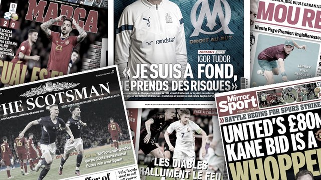 L’Espagne prend cher après sa terrible défaite contre l’Ecosse, Manchester United va casser sa tirelire pour Harry Kane