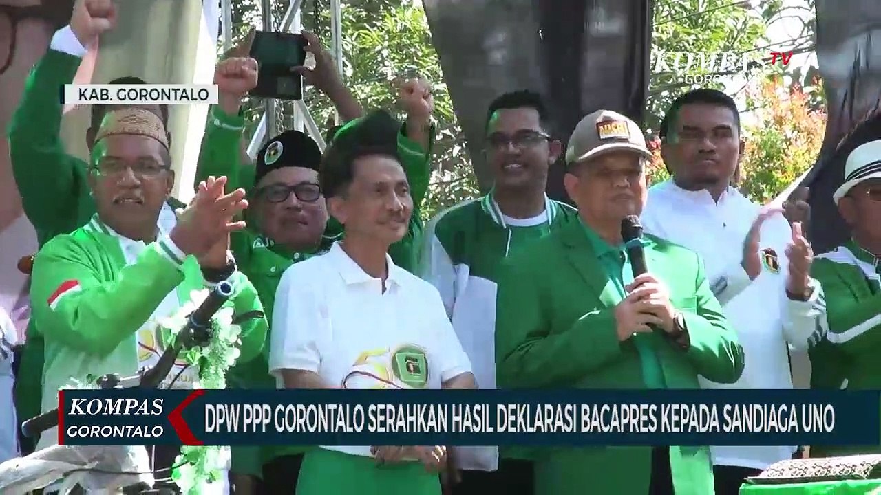 DPW PPP Gorontalo Serahkan Hasil Deklarasi Bacapres Kepada Sandiaga Uno