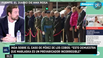Inda sobre el caso de Pérez de los Cobos: "Esto demuestra que Marlaska es un prevaricador incorregible"