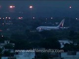 Air India Boeing plane at IGI Airstrip, Delhi