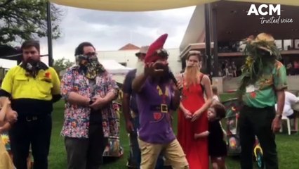 TV personality Costa Georgiadis judges the Costa Beards competition at Homegrown Parkes