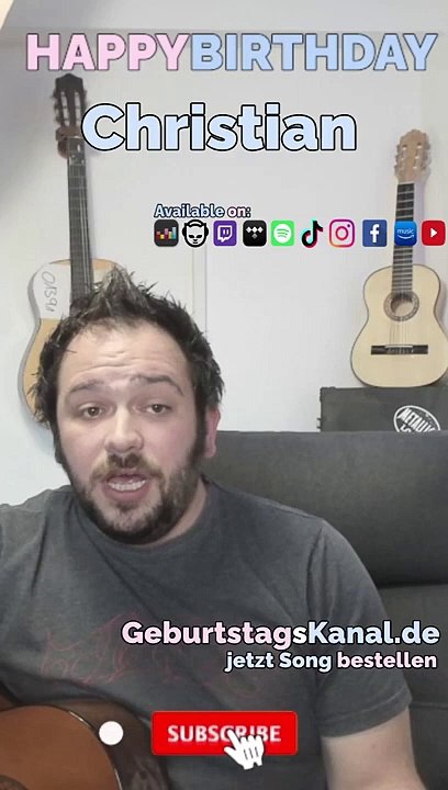 Happy Birthday, Christian! Geburtstagsgrüße an Christian