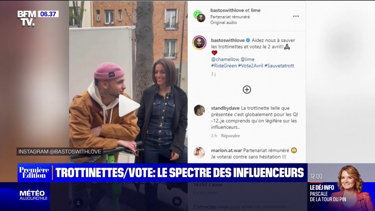 Des partenariats rémunérés entre influenceurs et opérateurs pour maintenir les trottinettes électriques à Paris
