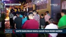 Santri Bangunkan Warga Sahur Pakai Musik Hadroh