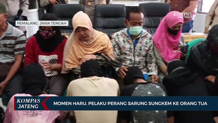 Momen Haru, Pelaku Perang Sarung Sungkem ke Orang Tua