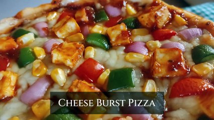 Domino's सारखा Cheese Burst पिझ्झा बनवा घरीच | How to make Domino's Style Cheese Burst Pizza at home | #cheeseburstpizza #pizza #poojasrecipes