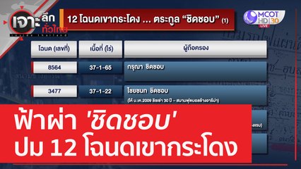 ฟ้าผ่า 'ชิดชอบ' ปม 12 โฉนดเขากระโดง | เจาะลึกทั่วไทย (31 มี.ค. 66)