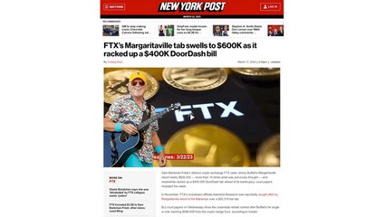FTX Owes Jimmy Buffett’s Margaritaville Resort $600K