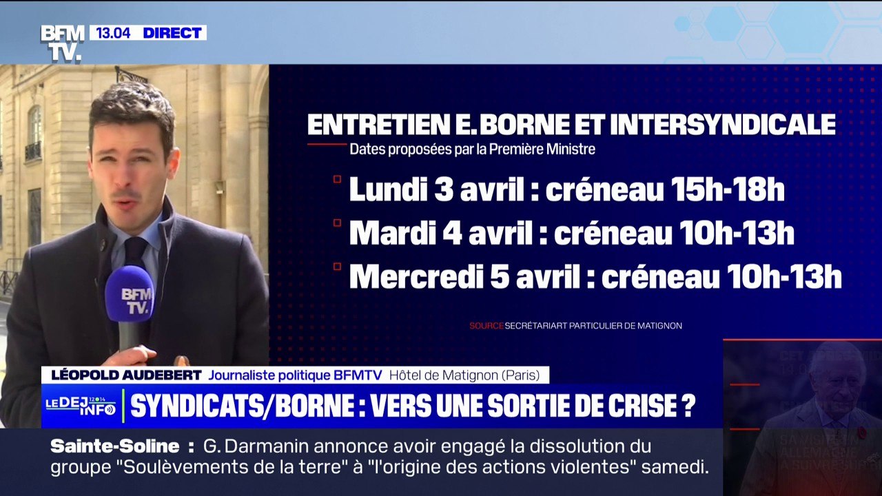 Réunion entre les syndicats et Élisabeth Borne: plusieurs dates et créneaux ont été proposés par la Première ministre