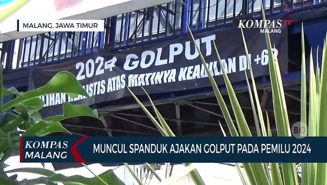 Muncul Spanduk Ajakan Golput Pemilu 2024 di Kota Malang, Begini Respon KPU
