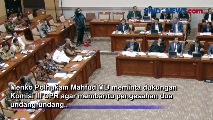 Mahfud MD Minta Dukungan DPR Sahkan 2 RUU karena Korupsi Sulit Diberantas