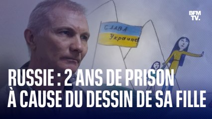 Ce Russe a été condamné à deux ans de prison pour un dessin "anti-guerre" réalisé par sa fille