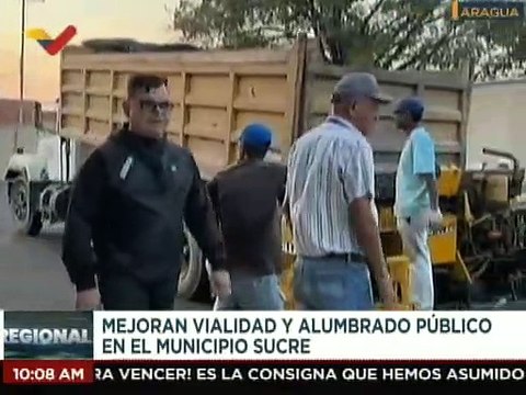 Plan Sucre Vial colocó más de 260 toneladas de asfalto en el mcpio. Sucre del edo. Aragua