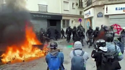 Más de 200 detenidos y 175 policías heridos tras una nueva jornada de protestas en Francia