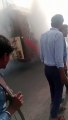 Watch video: fire broke out in a moving bus in Ratlam, stampede