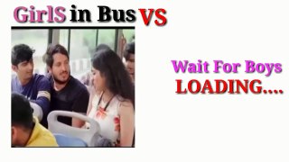 Girls in Bus VS Boys in Bus __ Best Funny Memes Video __