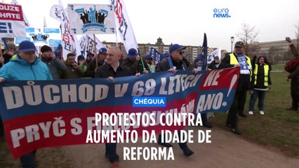 Checos protestam contra aumento da idade de reforma para 68 anos