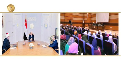 الرئيس عبد الفتاح السيسي يجتمع مع وزير الأوقاف محمد مختار جمعة