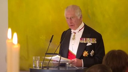 King Charles speaks in German at state banquet in Berlin