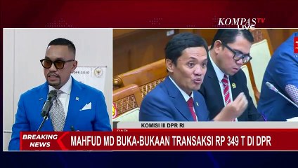 Mahfud MD dan Ahmad Sahroni Berikan Keterangan Usai Rapat Transaksi Rp 349 Triliun