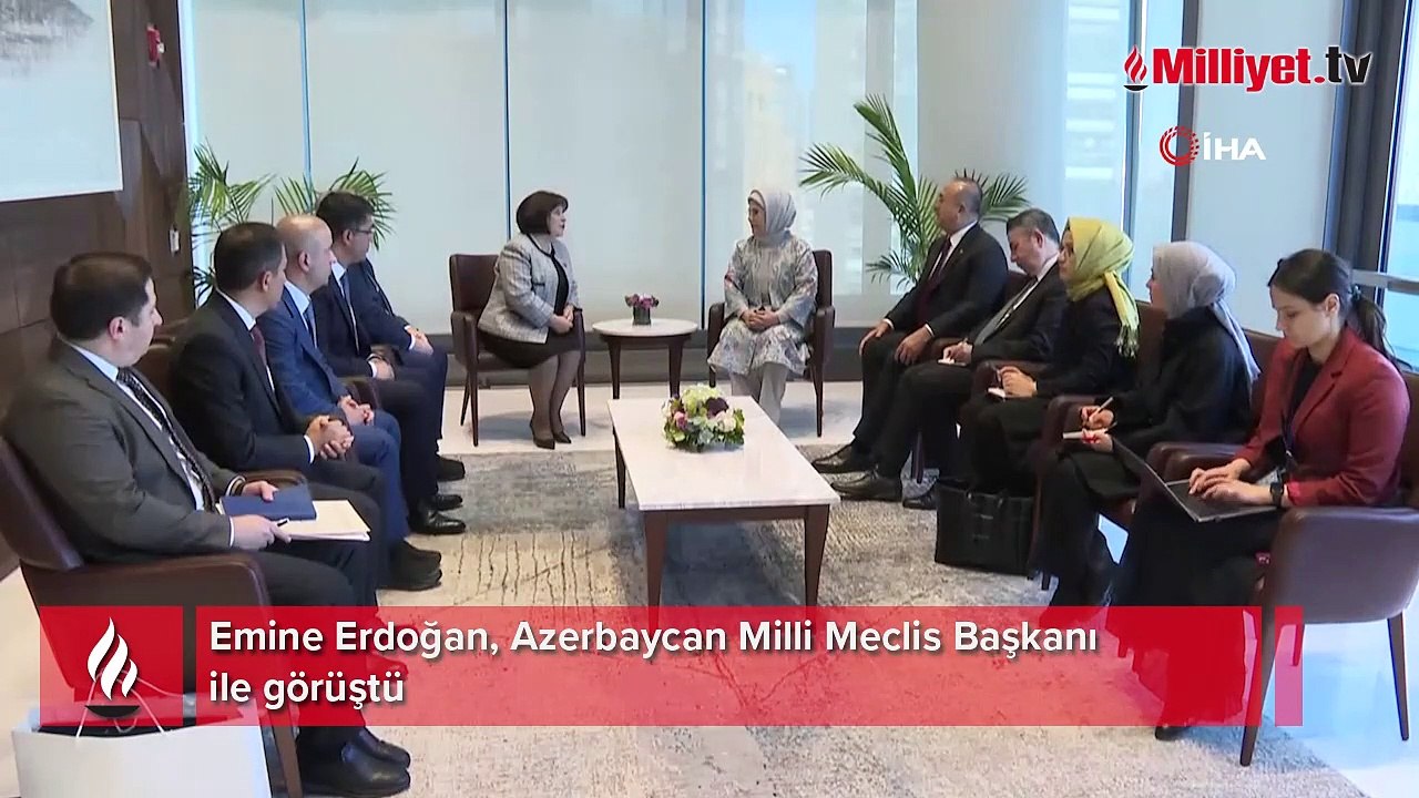 Emine Erdoğan, Azerbaycan Milli Meclis Başkanı ile görüştü