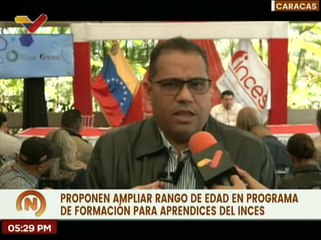 INCES entregó a la AN propuesta para ampliar rango de edad del programa de formación