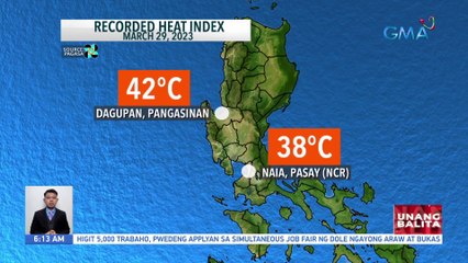 Matinding init at alinsangan ng panahon, naranasan sa ilang bahagi ng bansa; Maging #IMReady pa rin sa posibleng init ngayong araw - Weather update today as of 6:13 a.m. (March 30, 2023) | UB