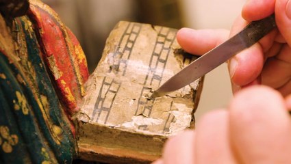 Restoring a 300-year-old wood sculpture of St. Paul