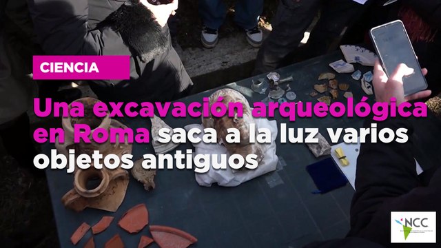 Una excavación arqueológica en Roma saca a la luz varios objetos antiguos