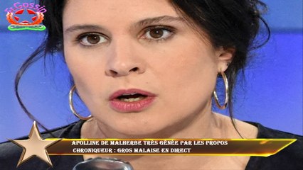Apolline de Malherbe très gênée par les propos  chroniqueur : gros malaise en direct