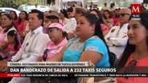 Gobernador de Chiapas da el banderazo de salida para los taxis exclusivos para mujeres