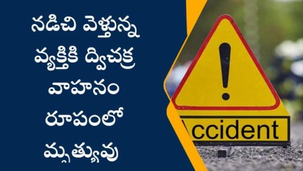 పూతలపట్టు: రోడ్డు ప్రమాదంలో వ్యక్తి దుర్మరణం