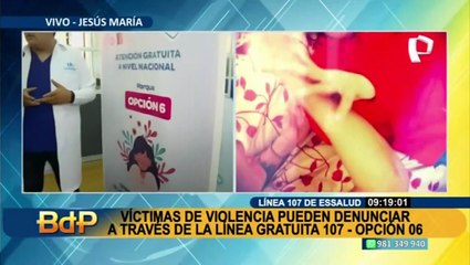 ¡No calles! Víctimas de violencia pueden denunciar en la línea 107, opción 6 de Essalud