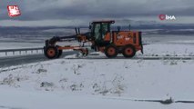 Kars'ta sürücülerin buzla imtihanı