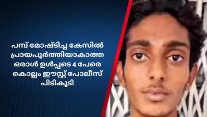 വീട്ടുവളപ്പിൽ നിന്നും പമ്പ് മോഷണം; 4 പേർ പിടിയിൽ