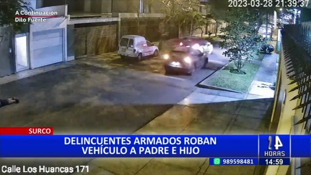 Surco: Delincuentes encañonan y roban vehículo a padre e hijo