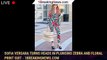 Sofia Vergara turns heads in plunging zebra and floral print suit - 1breakingnews.com
