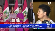 Presidenta Boluarte saluda investigación fiscal por aportes en campaña del 2021
