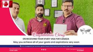 Congratulations Chirag On Receiving Your Study Visa for Canada | Canada Visa Consultant
