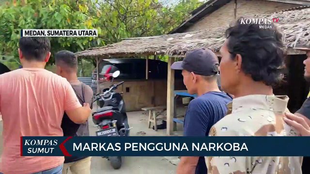 Satresnarkoba Polrestabes Medan Gerebek Lapak Narkoba di Pancur Batu