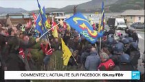 Manifestations à l'arrivée d'Emmanuel Macron dans les Hautes-Alpes pour la présentation du 