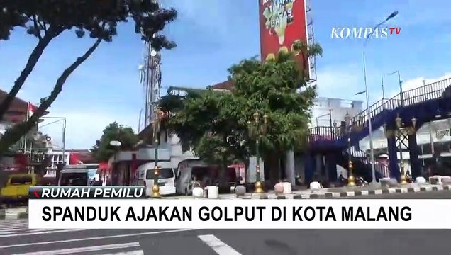 Viral! Spanduk Ajakan Golput Pemilu 2024 di Kota Malang
