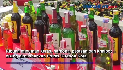 Gagal Beredar, Ribuan Miras Dimusnahkan Polres Cirebon Kota