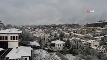 Osmanlı kenti Safranbolu, kar manzaralarıyla kendine hayran bırakıyor