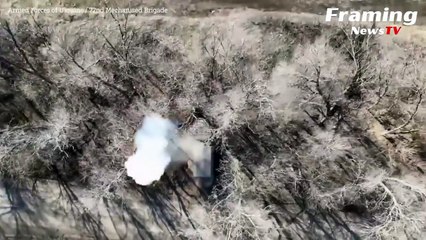 Pasukan Ukraina meledakkan truk dan amunisi Rusia dengan serangan udara