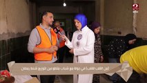 إيمان رياض تشارك مجموعة شباب وأطفال متطوعين في عمل الخير لتوزيع شنط رمضان