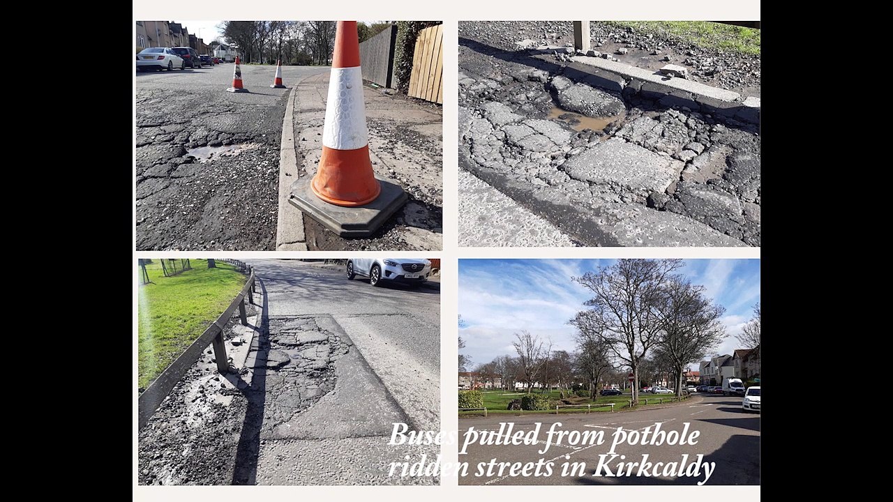 Buses pulled from pothole-ridden Kirkcaldy roads